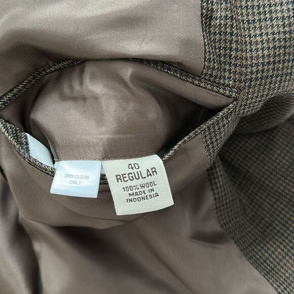 Pronto Uomo Sport Coat Blazer 40R 100% Wool Brown Micro Check - Picture 13 of 13